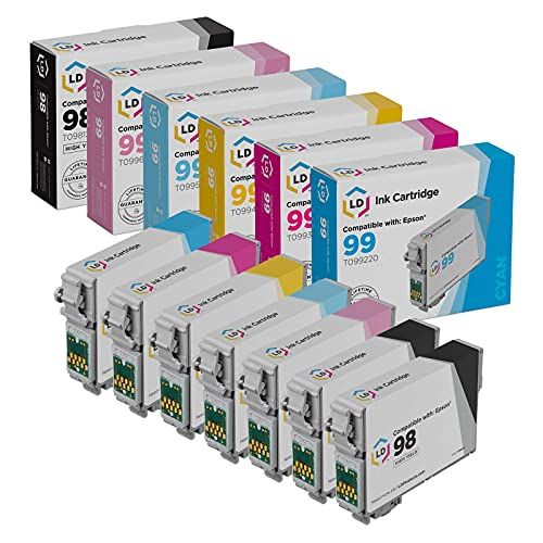  LD Products Remanufactured Ink Cartridge Replacement for Epson 700 ( Black,Cyan,Magenta,Yellow,Light Cyan,Light Magenta , 7-pack )