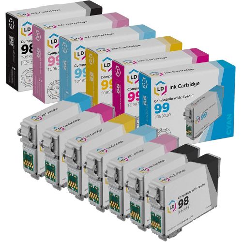  LD Products Remanufactured Ink Cartridge Replacement for Epson 700 ( Black,Cyan,Magenta,Yellow,Light Cyan,Light Magenta , 7-pack )