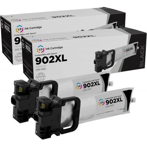  LD Products LD Remanufactured Ink Cartridge Replacement for Epson 902XL T902XL120 High Capacity (Black, 2-Pack)