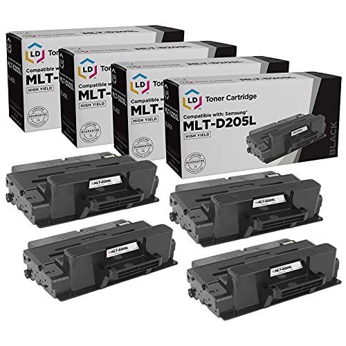  LD Products LD Compatible Toner Cartridge Replacement for Samsung MLT-D205L High Yield (Black, 4-Pack)