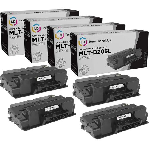  LD Products LD Compatible Toner Cartridge Replacement for Samsung MLT-D205L High Yield (Black, 4-Pack)