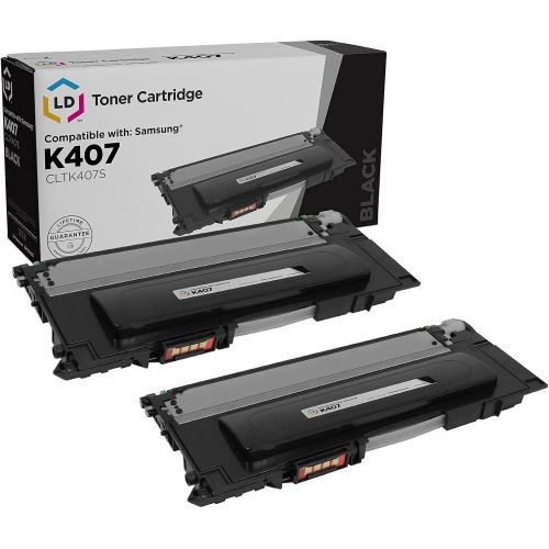  LD Products LD Compatible Toner Cartridge Replacement for Samsung K407 CLT-K407S (Black, 2-Pack)