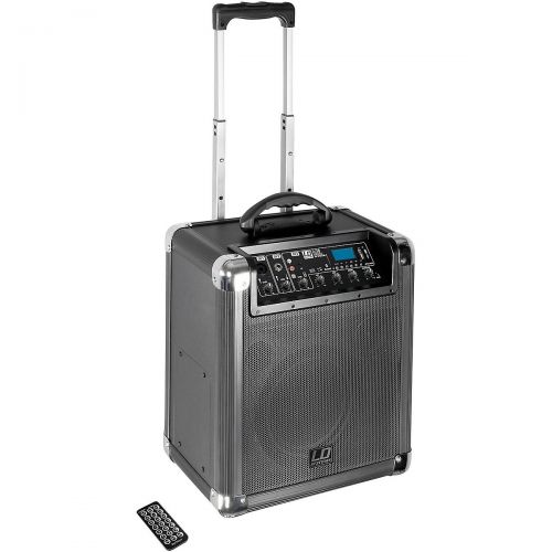  LD Systems},description:With built-in wheels and extension handles for carting convenience the LDRJ10 active 2-way system is your mobile sound station. It is powered by a rechargea