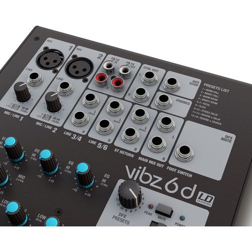  LD Systems VIBZ 6 D 6-Channel Mixing Console with DFX