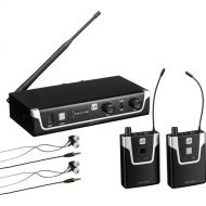 LD Systems U304.7 IEM TWIN Wireless In-Ear Monitoring System with Two Receivers and Earphones (470 to 490 MHz)