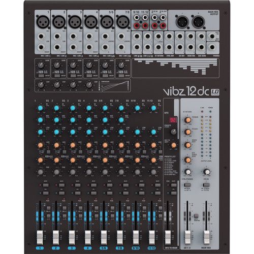  LD Systems VIBZ 12 DC 12-Channel Live Sound Mixing Console with DFX and Compressor