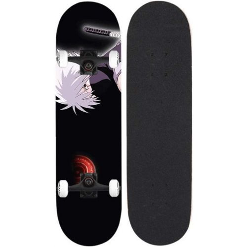  LDGGG Skateboards Complete Skateboard 31.4 Inches Cruiser Skateboard Beginner Boys and Girls Maple Wood Skateboard, Dark Kakashi