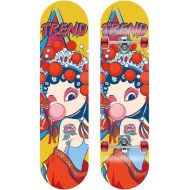 LDGGG Skateboards Complete Skateboard 31.4 Inches Maple Wood Four-Wheeled Skateboard Childrens Scooter Teen, Blowing Bubbles