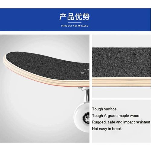  LDGGG Skateboards Complete Skateboard 31.4 Inches, Maple Cruiser Professional Skateboard, Suitable for Beginners Children Boys Girls Teenagers, Elk