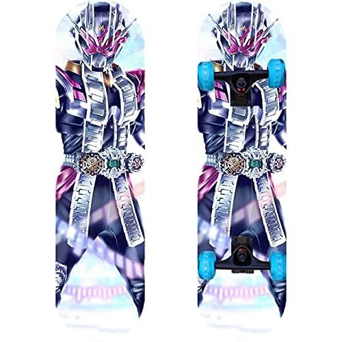  LDGGG Skateboards 31-inch Beginner Kids Flash Wheel Skateboard Complete Skateboard Kamen Rider 40