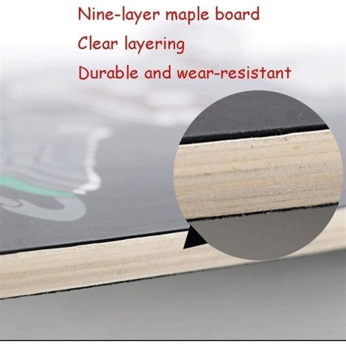  LDGGG Skateboards for Beginners & Pro, 31x8 Complete Skateboards 7 Layers Double Kick Concave Standard Skate Board Nh 1938