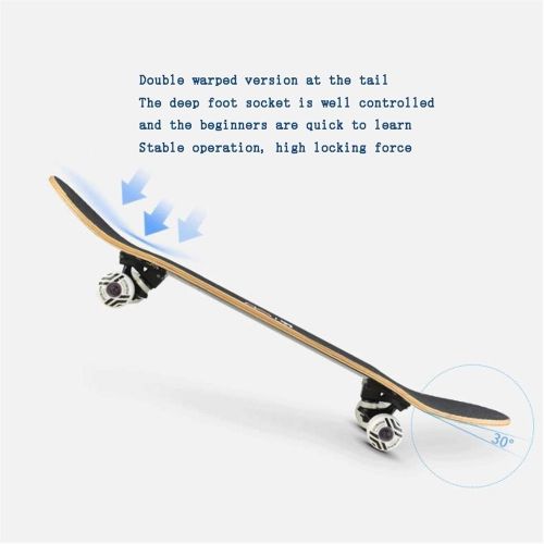  LDGGG Skateboards for Beginners & Pro, 31x8 Complete Skateboards 7 Layers Double Kick Concave Standard Skate Board Nh 1938