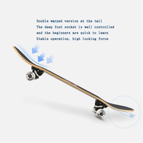  LDGGG Skateboards for Beginners & Pro, 31x8 Complete Skateboards 7 Layers Double Kick Concave Standard Skate Board Professional 010