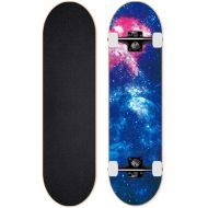 LDGGG Skateboards for Beginners & Pro, 31x8 Complete Skateboards 7 Layers Double Kick Concave Standard Skate Board Professional 035