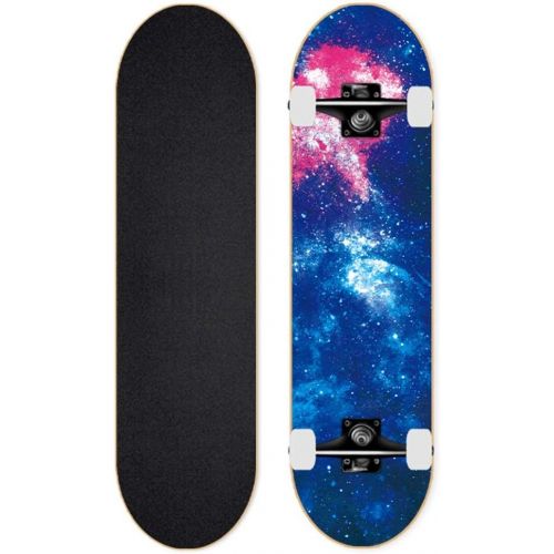  LDGGG Skateboards for Beginners & Pro, 31x8 Complete Skateboards 7 Layers Double Kick Concave Standard Skate Board Professional 035