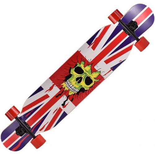  LDGGG Skateboards Complete Skateboard 46-inch Vertical Longboard Skateboard Cruiser, Trend Style