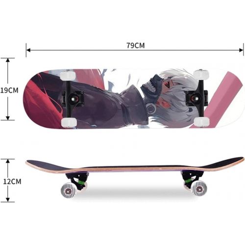  LDGGG Skateboards 31 Inch Skateboard Childrens Skateboard Beginner Complete Skateboard Short Hair Prince 5