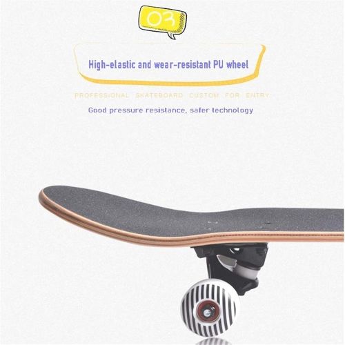  LDGGG Skateboards 31 Inch Skateboard Childrens Skateboard Beginner Complete Skateboard Short Hair Prince 5