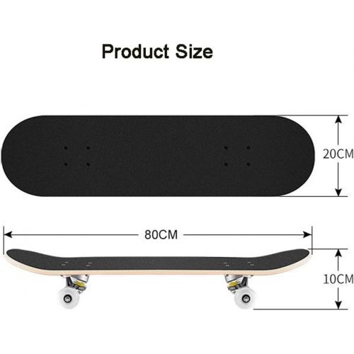  LDGGG Skateboards Complete Skateboard 31.4 Inches, Maple One Piece Series Skateboard, Boys Girls Youth Children Skateboard, Fire Punch