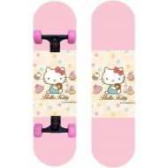 LDGGG Skateboards 31 X 8 Complete Skateboard 7 Layer Maple Wood Double Kick Skateboards for Adults and Childrens Tricks Skateboard (Katie 11)