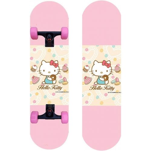  LDGGG Skateboards 31 X 8 Complete Skateboard 7 Layer Maple Wood Double Kick Skateboards for Adults and Childrens Tricks Skateboard (Katie 11)