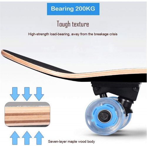  LDGGG Skateboards Complete Skateboard 31-inch Flash Wheel Maple Wood Skateboard for Young Beginner Children Graffiti 12