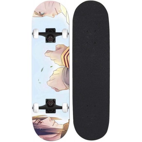  LDGGG Skateboards Complete Skateboard 31.4 Inches Cruiser Skateboard Beginner Boys and Girls Maple Wood Skateboard, Uchiha Sasuke