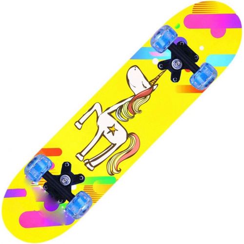  LDGGG Skateboards Complete Skateboard 24-inch Beginner Skateboarding Kids Skateboard, Arrogant Unicorn