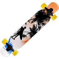 LDGGG Skateboards Complete Skateboard 46-inch Vertical Longboard Skateboard Cruiser, Surf
