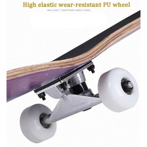  LDGGG Skateboards Complete Skateboard 31 Inch Male and Female Students Beginner Board Double Tilt Skateboard Four-Wheel Skateboard (Meet)