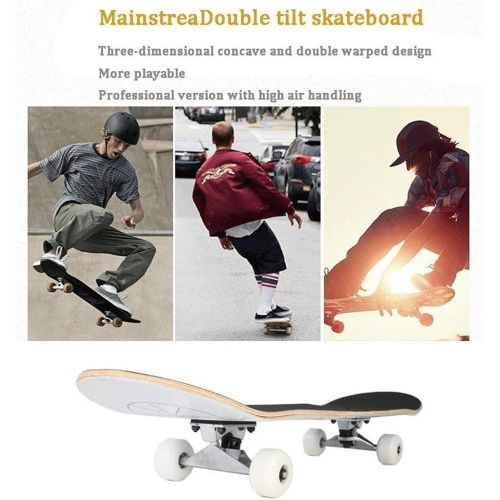  LDGGG Skateboards Complete Skateboard 31 Inch Male and Female Students Beginner Board Double Tilt Skateboard Four-Wheel Skateboard (Meet)