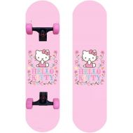 LDGGG Skateboards 31 X 8 Complete Skateboard 7 Layer Maple Wood Double Kick Skateboards for Adults and Childrens Tricks Skateboard (Katie 36)
