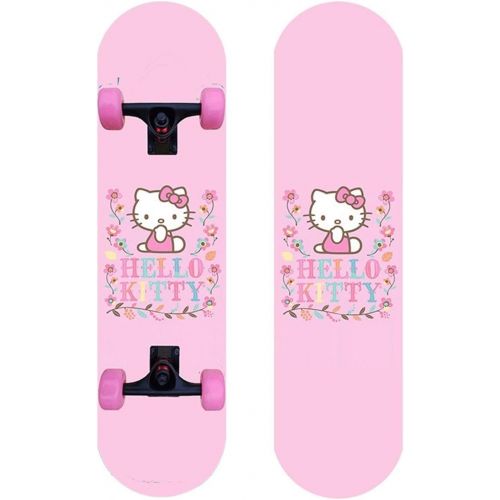  LDGGG Skateboards 31 X 8 Complete Skateboard 7 Layer Maple Wood Double Kick Skateboards for Adults and Childrens Tricks Skateboard (Katie 36)