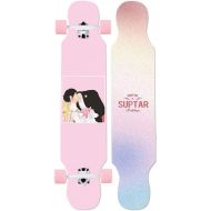 LDGGG Skateboard Complete Skateboard 42-inch Seven-Layer Maple Wood Long Skateboard Beginner Adult Skateboard（Athletic Girl 21）