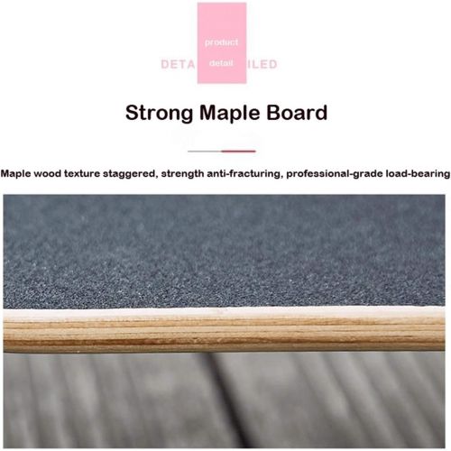  LDGGG Skateboard Complete Skateboard 42-inch Seven-Layer Maple Wood Long Skateboard Beginner Adult Skateboard（Athletic Girl 21）