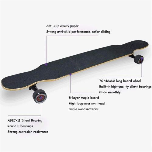  LDGGG Skateboards Complete Skateboard 42-inch Vertical Longboard Skateboard Cruiser (Anime One Piece 3)