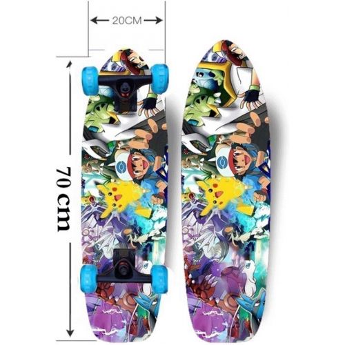  LDGGG Skateboards 27-inch Beginner Kids Flash Wheel Skateboard Complete Skateboard Animator 22