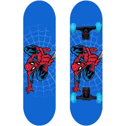  LDGGG Skateboards 31-inch Beginner Kids Flash Wheel Skateboard Complete Skateboard Spider Hero 4