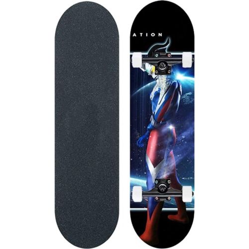  LDGGG Skateboards Complete Skateboard 31 Inches Beginner Skateboarding Adult Skateboard Cosmic Man 24