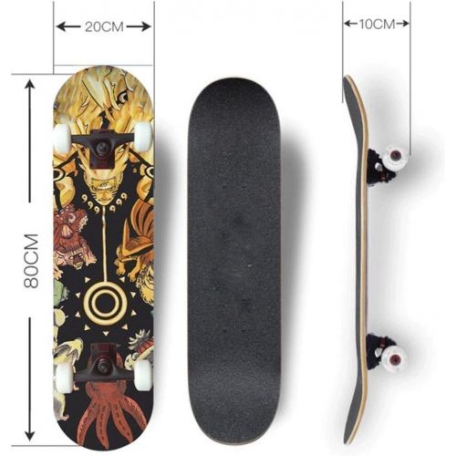  LDGGG Skateboards Complete Skateboard 31 Inches Beginner Professional Four-Wheel Short Board Toy Skateboard (Hit Anime 38)