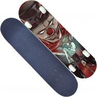 LDGGG Skateboards Complete Skateboard 31 Inches Beginner Professional Four-Wheel Short Board Toy Skateboard (Anime Personality 18)