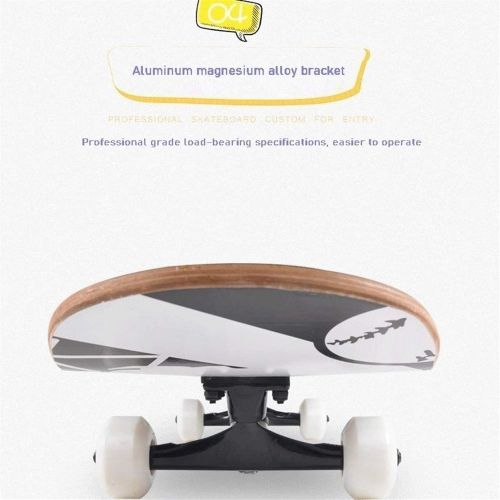  LDGGG Skateboards for Beginners 31 Inch Complete Skateboard for Kids Teens & Adults 7 Layer Maple Double Kick Deck Cruiser Skateboard (Miiku 5)