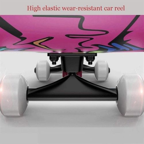  LDGGG Skateboards Complete Skateboard 31 Inches Beginner Adult Boys and Girls Teenagers and Children Road Professional Double Tilt Four-Wheel Skateboard (Black)