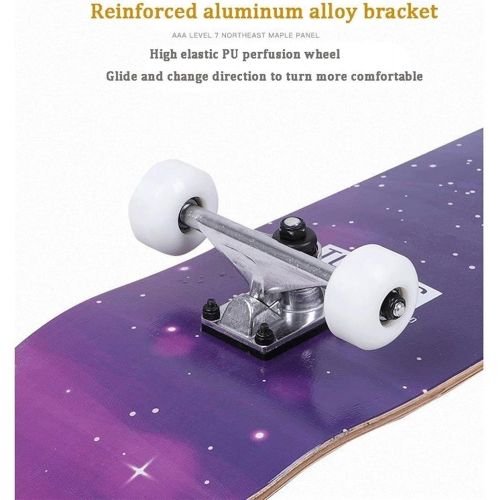  LDGGG Skateboards Complete Skateboard 31 Inch Male and Female Students Beginner Board Double Tilt Skateboard Four-Wheel Skateboard (Look Over)