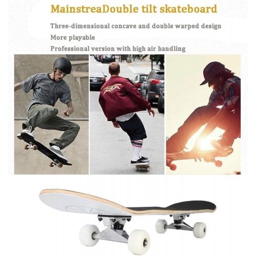  LDGGG Skateboards Complete Skateboard 31 Inch Male and Female Students Beginner Board Double Tilt Skateboard Four-Wheel Skateboard (Look Over)