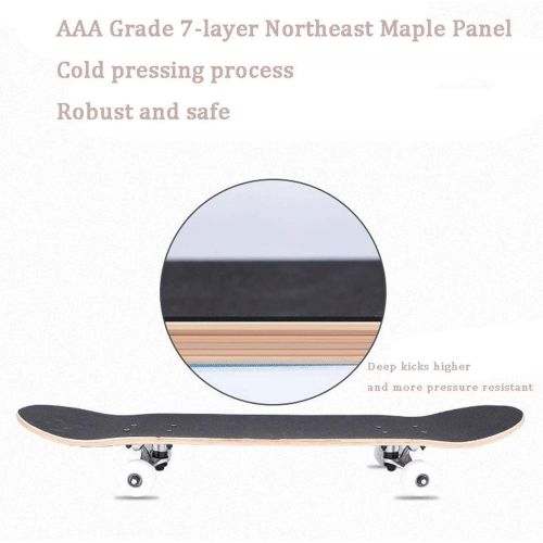  LDGGG Skateboards Complete Skateboard 31 Inch Male and Female Students Beginner Board Double Tilt Skateboard Four-Wheel Skateboard (Look Over)