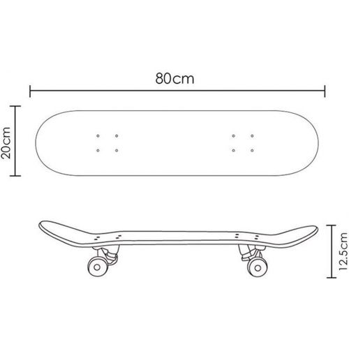  LDGGG Skateboards Complete Skateboard for Adult Youth Kid and Beginner - 31 Double Kick Concave Street Skateboard 7 Layer Maple Deck (Robot 12)