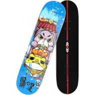 LDGGG Skateboards Complete Skateboard 31 inches Professional Four-Wheel Skateboarding Adult Beginner Boys and Girls Skateboard (Chinese Style 6)