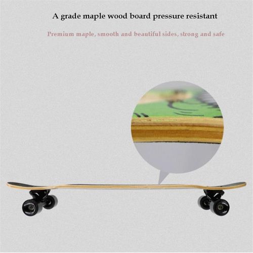  LDGGG Skateboards Complete Skateboard 41-inch Maple Longboard, Youth Brush Hip-hop Skateboard Adult Skateboard Beginner, Purple Shark