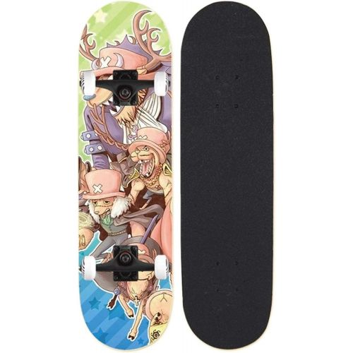  LDGGG Skateboards Complete Skateboard 31.4 Inches Maple One Piece Series Skateboard, Boys Girls Youth Children Skateboard, Wolf Tribe